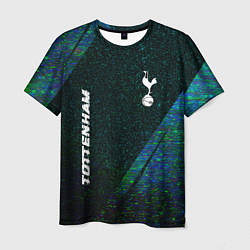 Футболка мужская Tottenham glitch blue, цвет: 3D-принт