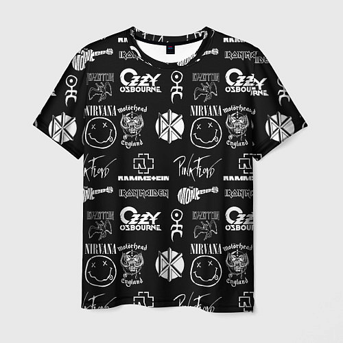 Мужская футболка Rock band pattern / 3D-принт – фото 1