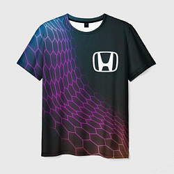 Мужская футболка Honda neon hexagon