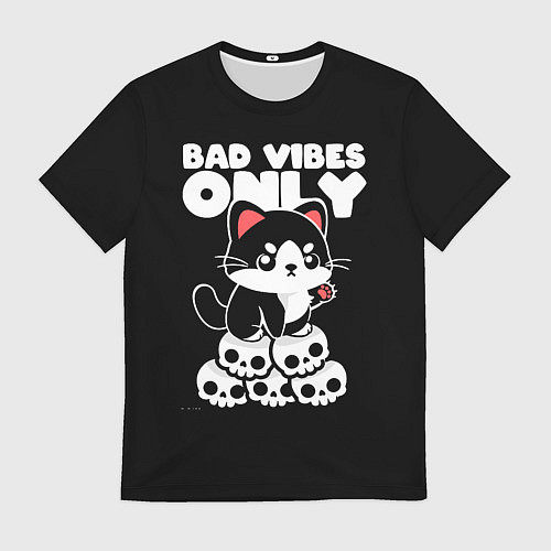 Мужская футболка Кот - только плохие предчувствия / 3D-принт – фото 1