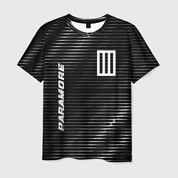 Мужская футболка Paramore metal rock lines