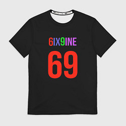 Футболка мужская 6ix9ine logo, цвет: 3D-принт