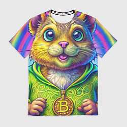 Футболка мужская Хомяк и биткоин, цвет: 3D-принт