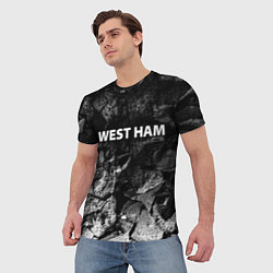 Футболка мужская West Ham black graphite, цвет: 3D-принт — фото 2