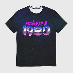 Футболка мужская Рожден в 1980, цвет: 3D-принт
