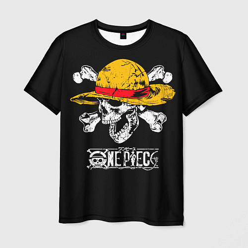 Мужская футболка One piece - череп и кости / 3D-принт – фото 1