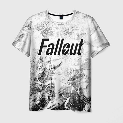 Мужская футболка Fallout white graphite / 3D-принт – фото 1