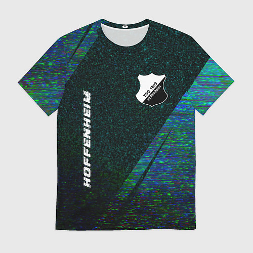 Мужская футболка Hoffenheim glitch blue / 3D-принт – фото 1