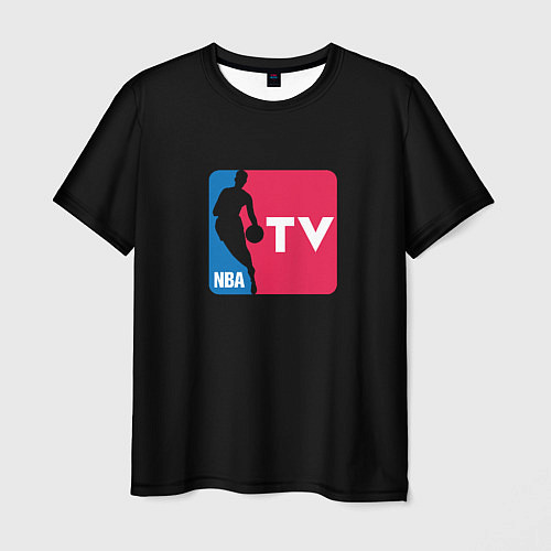 Мужская футболка NBA tv logo / 3D-принт – фото 1