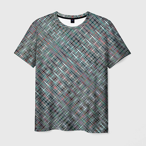 Мужская футболка Тёмный бирюзовый текстурированный / 3D-принт – фото 1