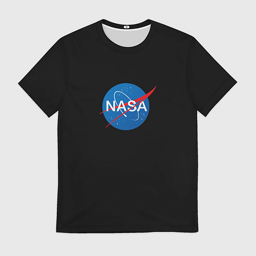 Мужская футболка Nasa logo space blue / 3D-принт – фото 1