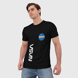 Футболка мужская NASA logo usa space, цвет: 3D-принт — фото 2