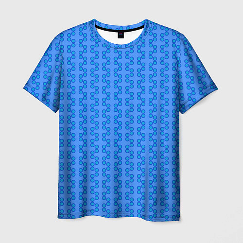 Мужская футболка Голубой паттерн цепочки / 3D-принт – фото 1