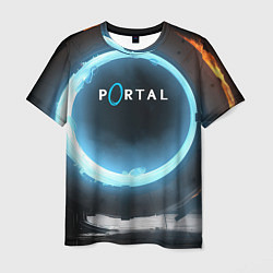 Футболка мужская Portal logo game, цвет: 3D-принт