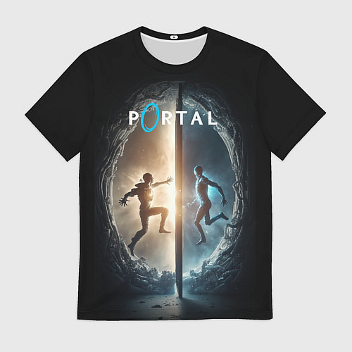 Мужская футболка Люди в портале / 3D-принт – фото 1