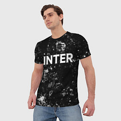 Футболка мужская Inter black ice, цвет: 3D-принт — фото 2