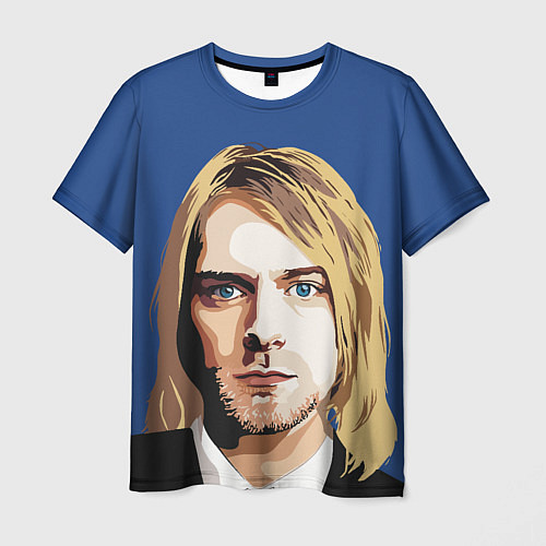 Мужская футболка Курт Кобейн портрет / 3D-принт – фото 1