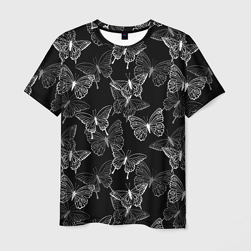 Мужская футболка Паттерн бабочки / 3D-принт – фото 1