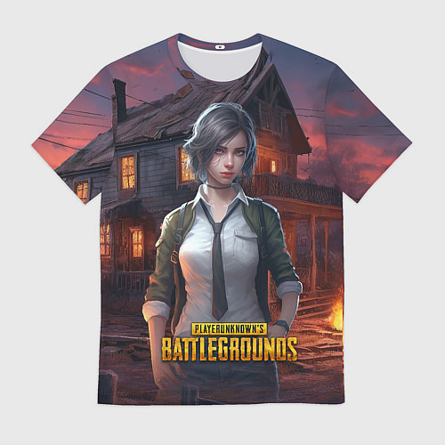 Мужская футболка PUBG девушка в игре / 3D-принт – фото 1