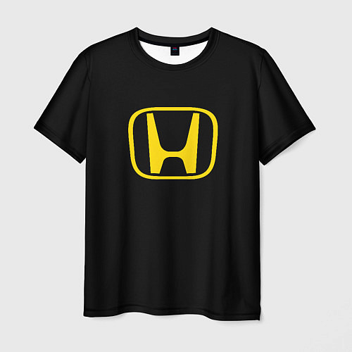 Мужская футболка Honda yellow / 3D-принт – фото 1