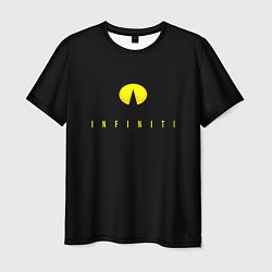 Футболка мужская Infiniti logo yellow, цвет: 3D-принт