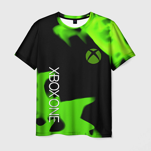 Мужская футболка Xbox one green flame / 3D-принт – фото 1