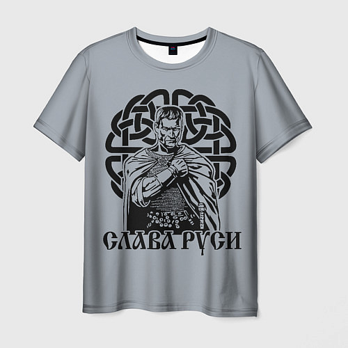 Мужская футболка Символьный славянский воин / 3D-принт – фото 1