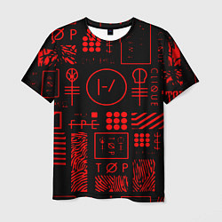 Мужская футболка Twenty one pilots pattern rock