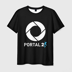 Футболка мужская Portal2 logo game, цвет: 3D-принт