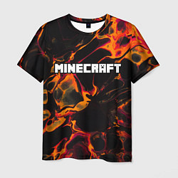 Мужская футболка Minecraft red lava