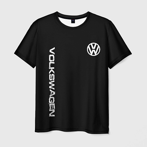 Мужская футболка Volkswagen logo white / 3D-принт – фото 1