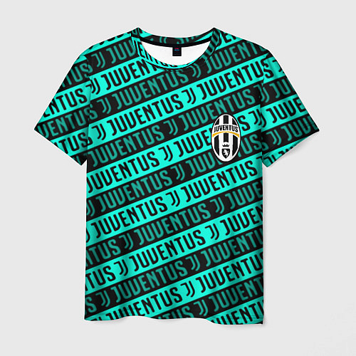 Мужская футболка Juventus pattern logo steel / 3D-принт – фото 1