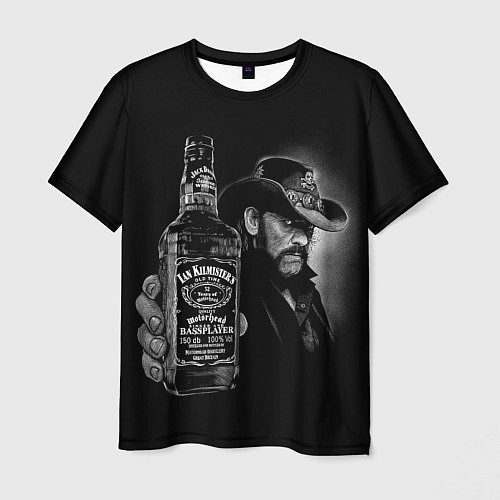 Мужская футболка Motorhead - Ian Kilmister whiskey / 3D-принт – фото 1