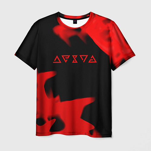 Мужская футболка Ведьмак лого огонь / 3D-принт – фото 1