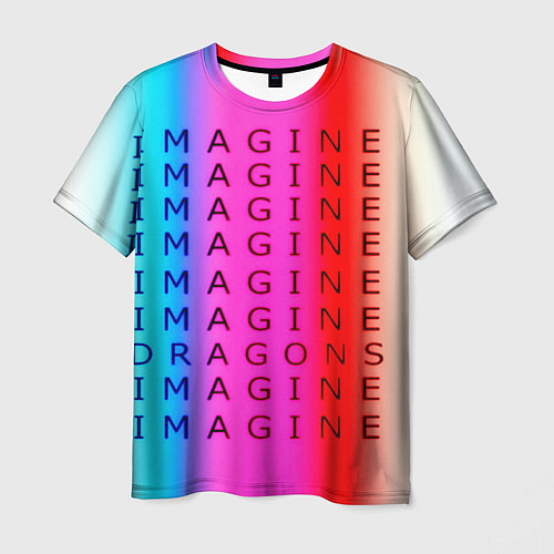 Мужская футболка Imagine Dragons neon rock / 3D-принт – фото 1