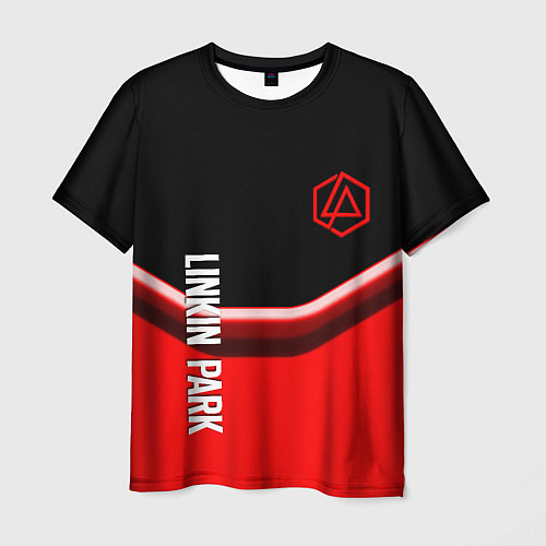 Мужская футболка Linkin park geometry line steel / 3D-принт – фото 1