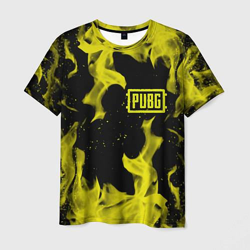 Мужская футболка PUBG жёлтый огонь / 3D-принт – фото 1