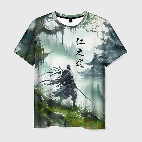Мужская футболка Samurai - ghost of Tsushima / 3D-принт – фото 1