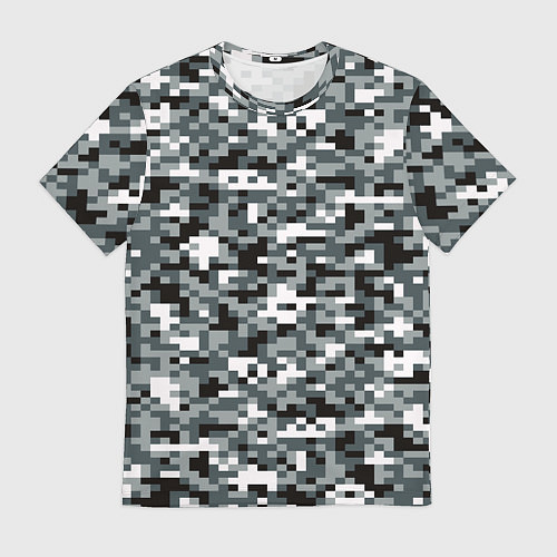 Мужская футболка Камуфляжные пиксели текстура / 3D-принт – фото 1