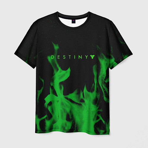 Мужская футболка Destiny fire green / 3D-принт – фото 1