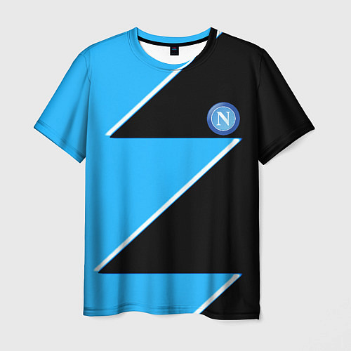 Мужская футболка Napoli fc geometry blue / 3D-принт – фото 1