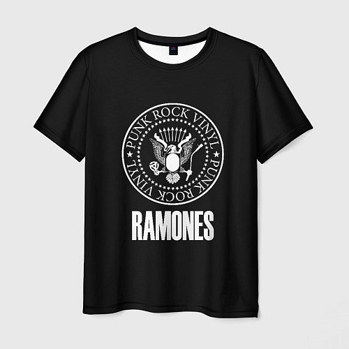 Мужская футболка Ramones rock logo / 3D-принт – фото 1