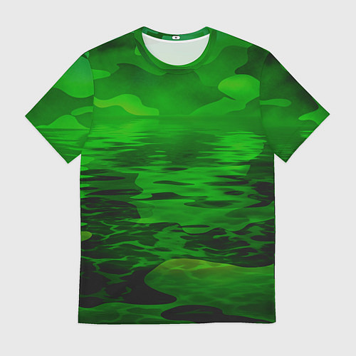 Мужская футболка Камуфляж с водой / 3D-принт – фото 1