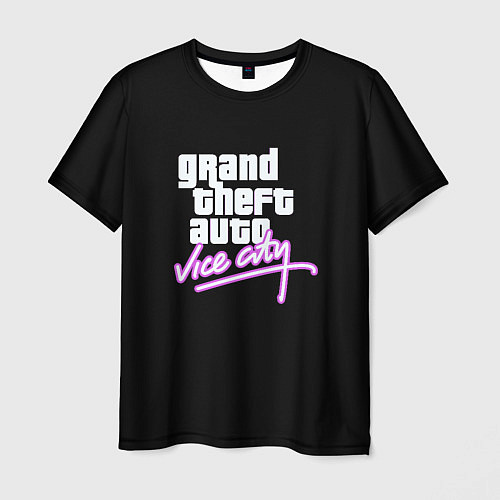 Мужская футболка GTA vice city logo / 3D-принт – фото 1