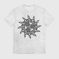 Мужская футболка Оккультный символ воина - трискелион