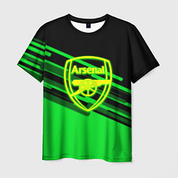 Футболка мужская Arsenal geometry line green, цвет: 3D-принт