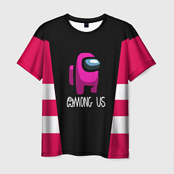 Футболка мужская Among us geometry pink, цвет: 3D-принт