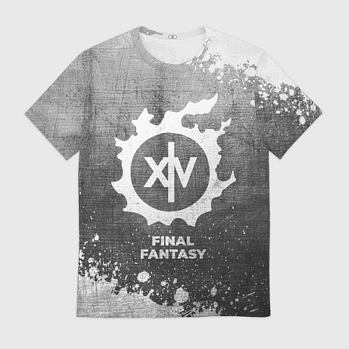 Мужская футболка Final Fantasy - grey gradient / 3D-принт – фото 1