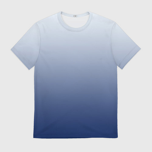 Мужская футболка Бело синий градиент / 3D-принт – фото 1