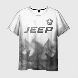 Футболка мужская Jeep - white gradient посередине, цвет: 3D-принт